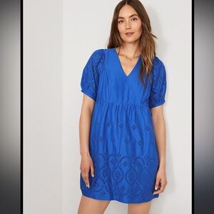 Royal blue eyelet old navy dress